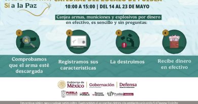 Tres órdenes de gobierno convocan a la ciudadanía de Puebla al programa de Canje de Armas