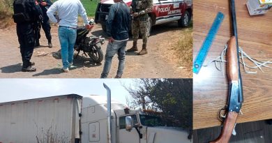 En Huejotzingo recuperan vehículo robado y aseguran arma de fuego y tractocamión