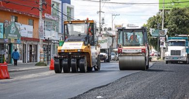 Supervisan reencarpetamiento del Camino Real a Cholula