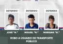Detiene SSC de Puebla a tres personas por robo a transporte público con violencia