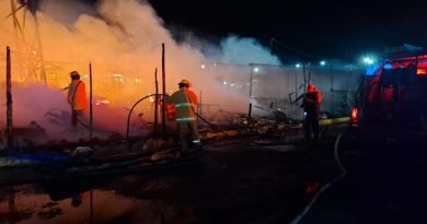 Incendio en Central de Abasto de Huixcolotla controlado por PC Estatal