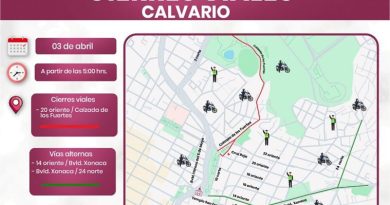 Prepara Gobierno de la Ciudad cierres viales por actividades de El Calvario