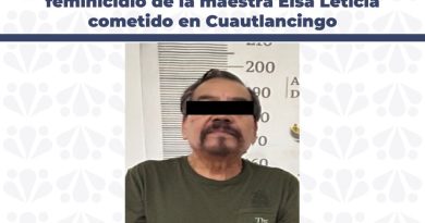 Captura FGE a probable responsable de feminicidio de la Maestra Elsa Leticia cometido en Cuautlancingo