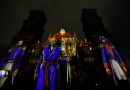 Poblanos disfrutan videomapping monumental de Fiestas Patrias
