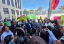Pobladores de Totimehuacan se manifestan en el Congreso para insistir en ser municipio